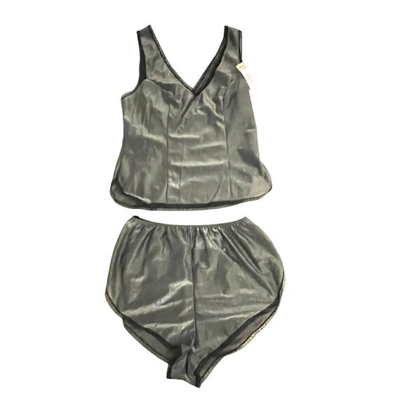 Lily of France- Women’s Lingerie Set - Size M - Sheer Metallic Gray + Lace -NWT - Picture 1 of 9